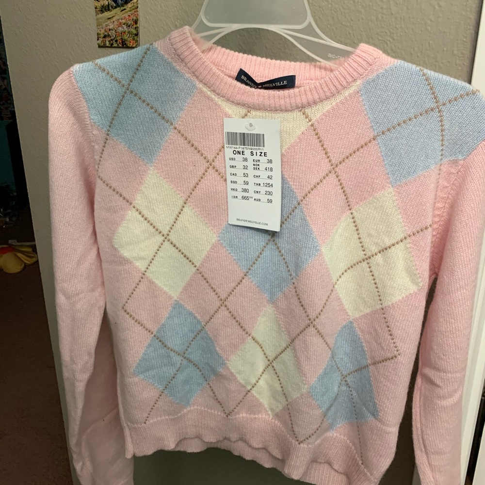 brandy argyle sweater